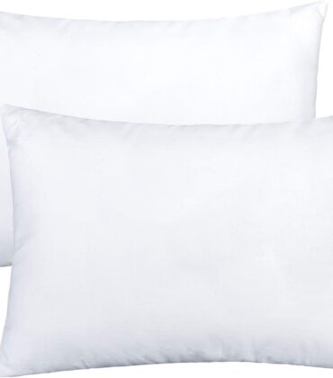 NTBAY 2 Pack Cotton Down Alternative 13x18 Pillows, Machine Washable - Soft and Breathable Travel Small Pillows for Sleeping, Ideal for Daycare, Crib, Cot